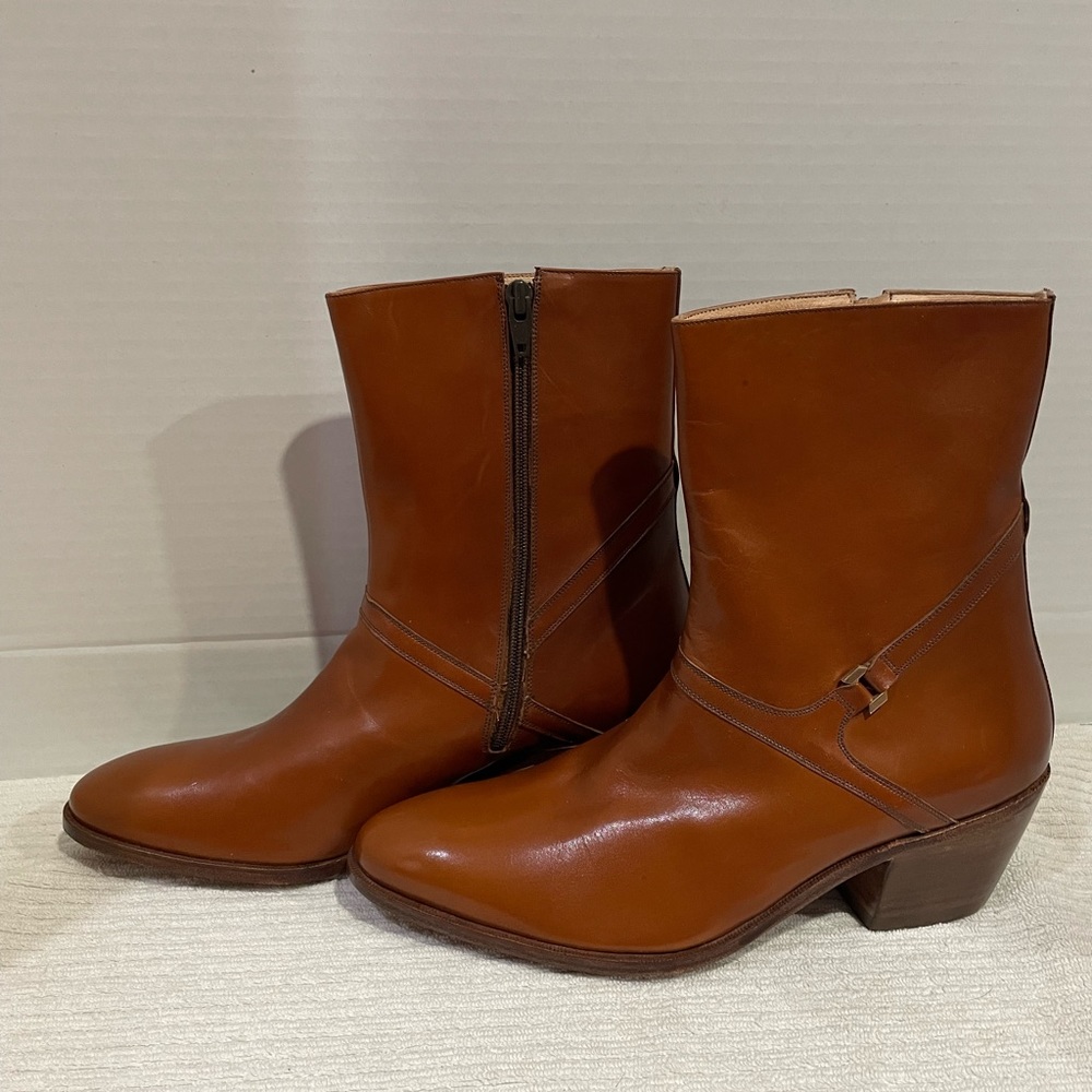 Jean Pier Clemente Womens Boots, size 8D. Made in Brazil. Chestnut Leather